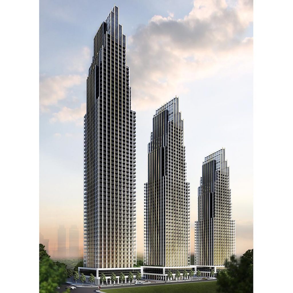 edge towers exterior shot 3 buildings